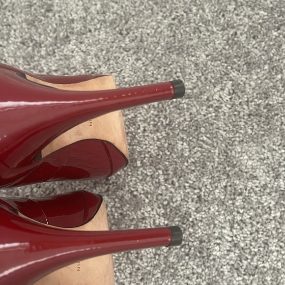 Cole Haan Nike Air Red Patent Leather Closed Toe Pump Shoes Women’s Size 7B - Picture 7 of 11